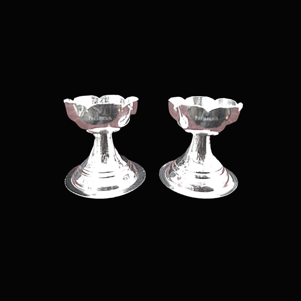 Buy Pure Silver Shankh Chakra Diya/lamp Pure Silver Gift Items Silver Pooja  Items for Home, Return Gift for Navarathri, Wedding & Housewarming Online  in India - Etsy