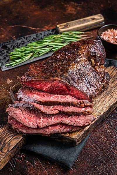 Wagyu Hanger Steak On A Cutting Board