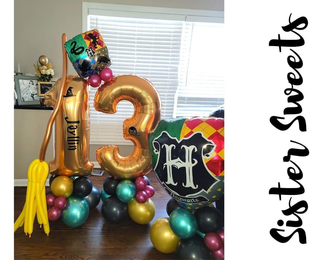 Mystique Party Rentals - Harry Potter balloon bouquet we did on Saturday.  #harrypotter #birthdayballoonbouquets #balloonbouquet #balloonbouquets  #balloon #balloons #follow #followus #elmonte