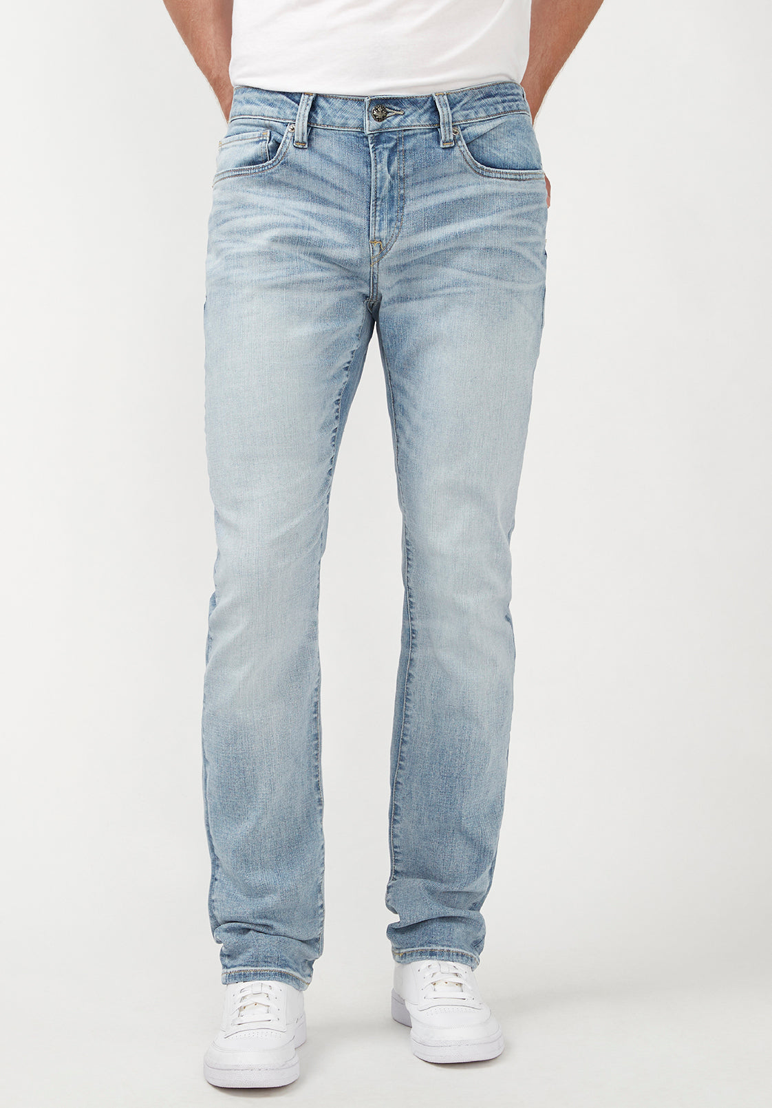 Slim Ash Men's Jeans in Crinkled Light Blue - BM22784