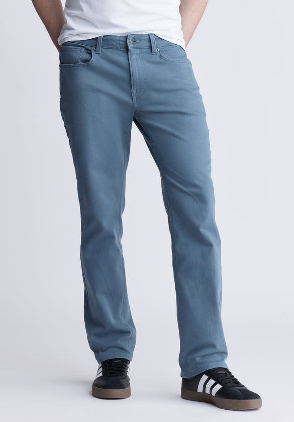 Diagonal pocket sanded men's jeans - W28 / Blue