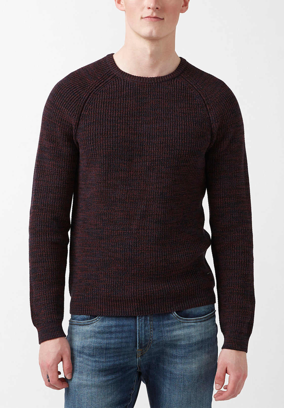 Walin Men’s Sweater in Heather Dark Red - BM24012