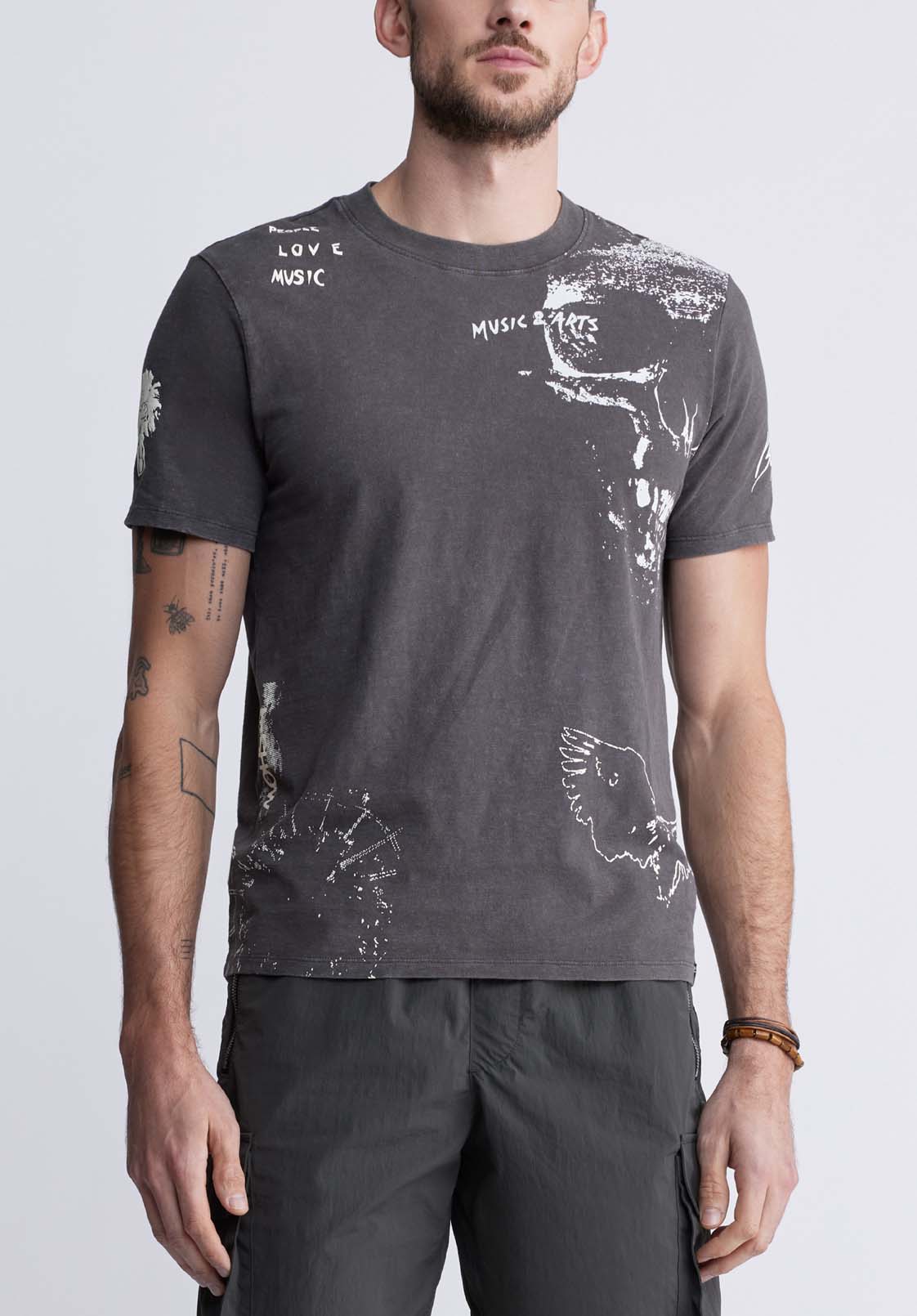 Tupeck Men's Short Sleeve Graphic T-shirt, Dark Grey - BM24330