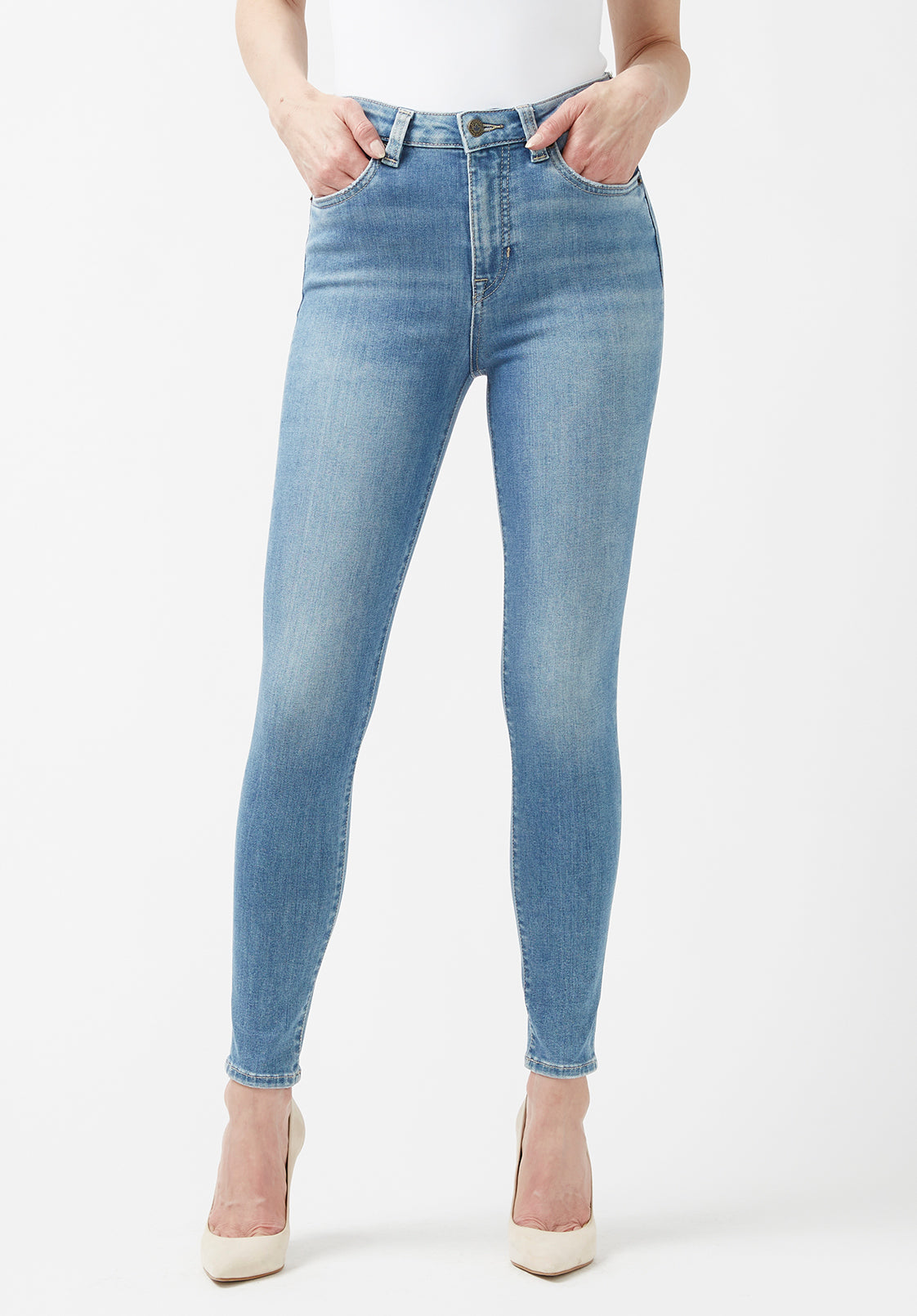 High Rise Skinny Skylar Women's Jeans in Vintage Light Blue - BL15659