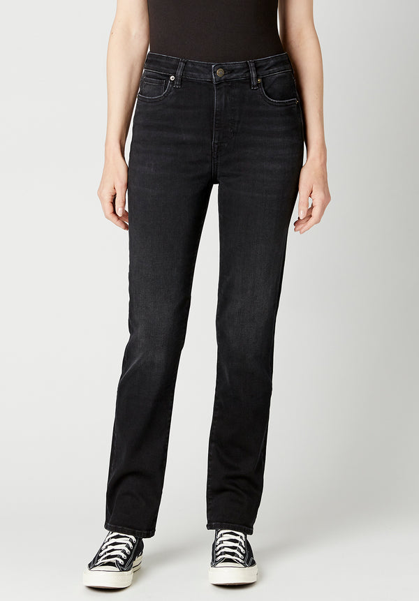 High Rise Straight Jayden Women's Jeans in Dark & Worn – Buffalo Jeans CA