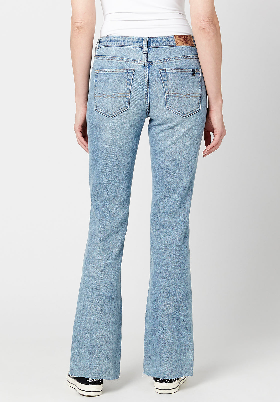 Mid Rise Bootcut Queen Women's Jeans in Vintage Sanded Light Blue - BL15857