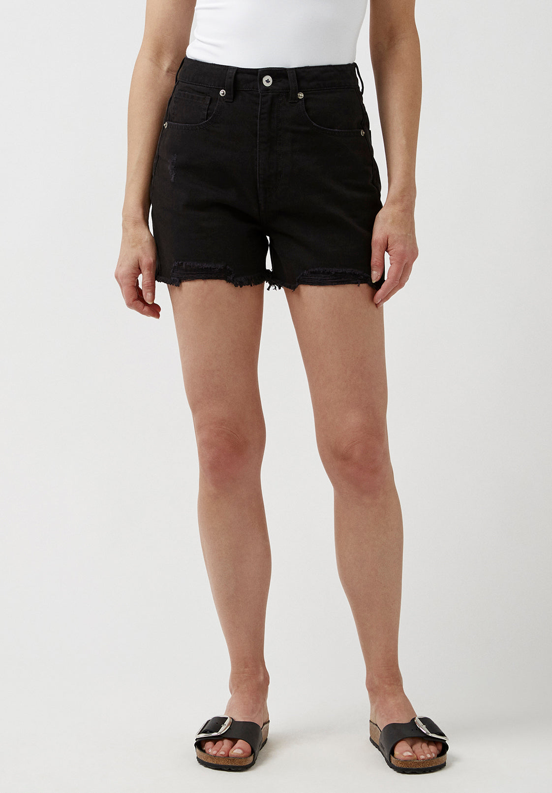 Super High Rise Joanna Frayed Shorts - BL15913