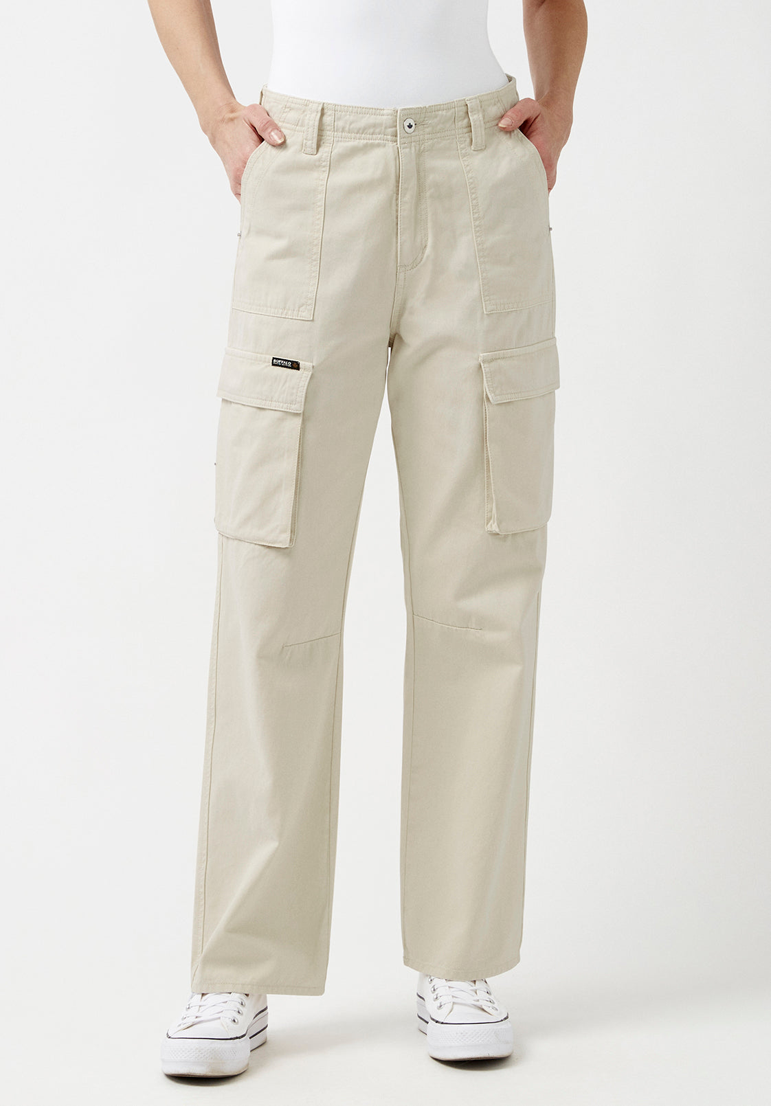 Low Rise Straight Gia Beige Cargo Pants - BL15915