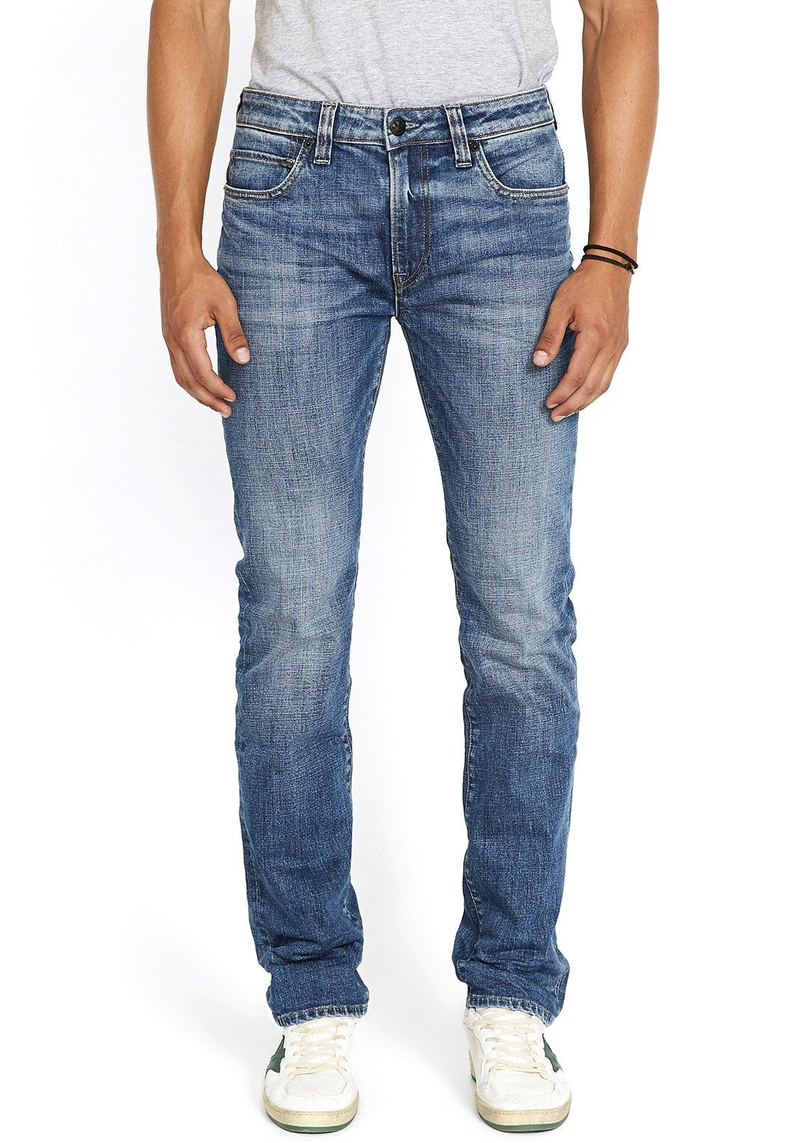 Straight Six Men's Jeans in Sanded Blue - BM22607