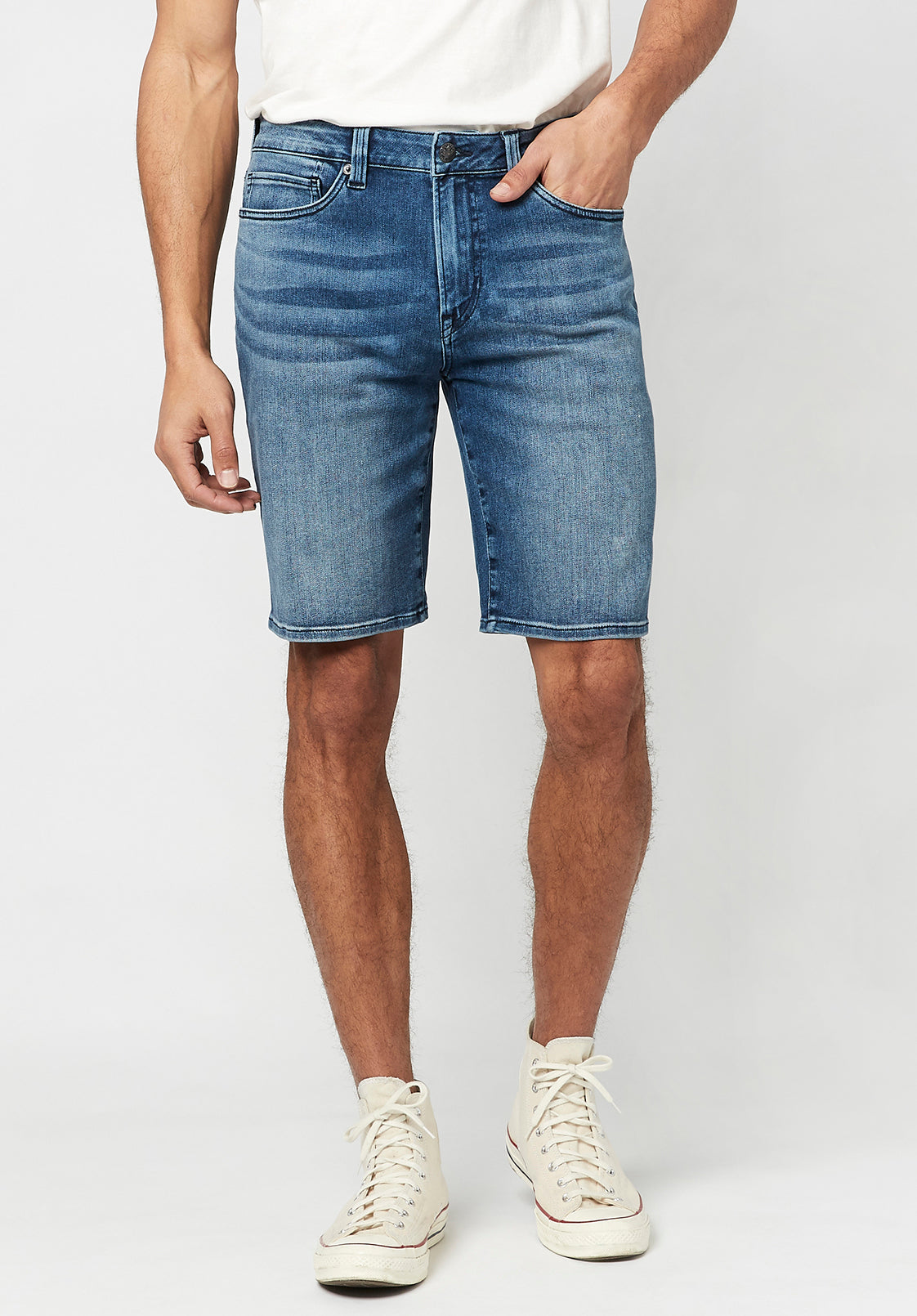 Relaxed Straight Dean Men's Shorts in Authentic Blue- BM22777