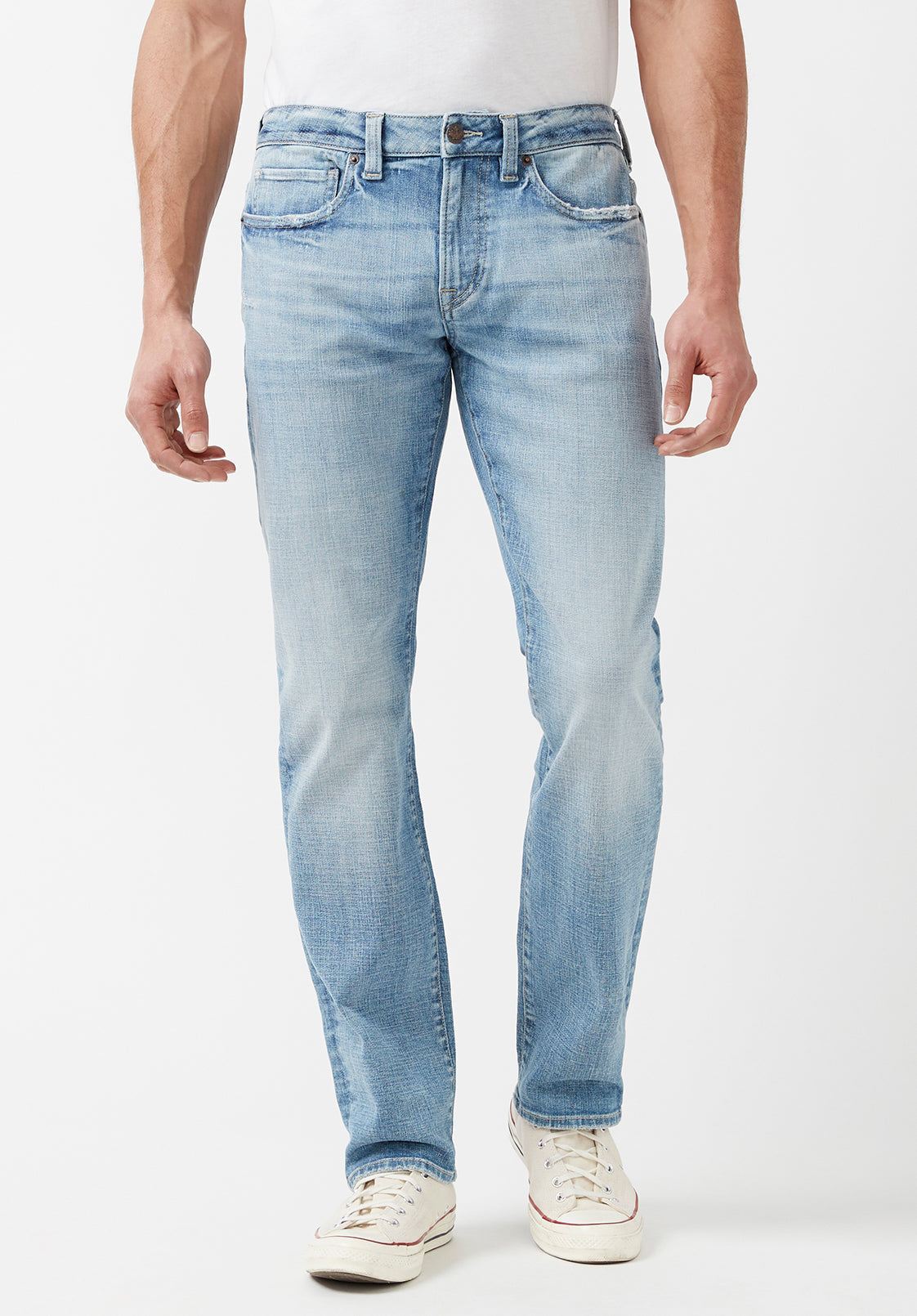 Straight Six Men's Jeans in Sanded Light Blue - BM22862