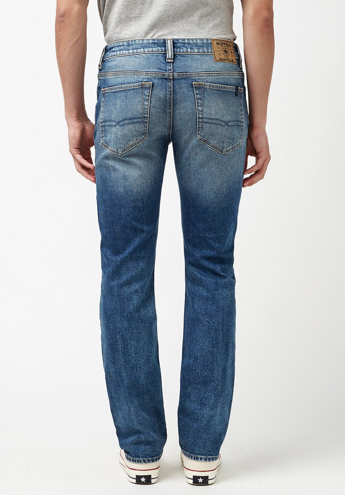 Straight Six Men's Jeans Repaired Indigo - BM22881