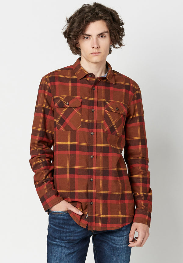 Twill Sonb Brown Plaid Shirt – Buffalo Jeans CA