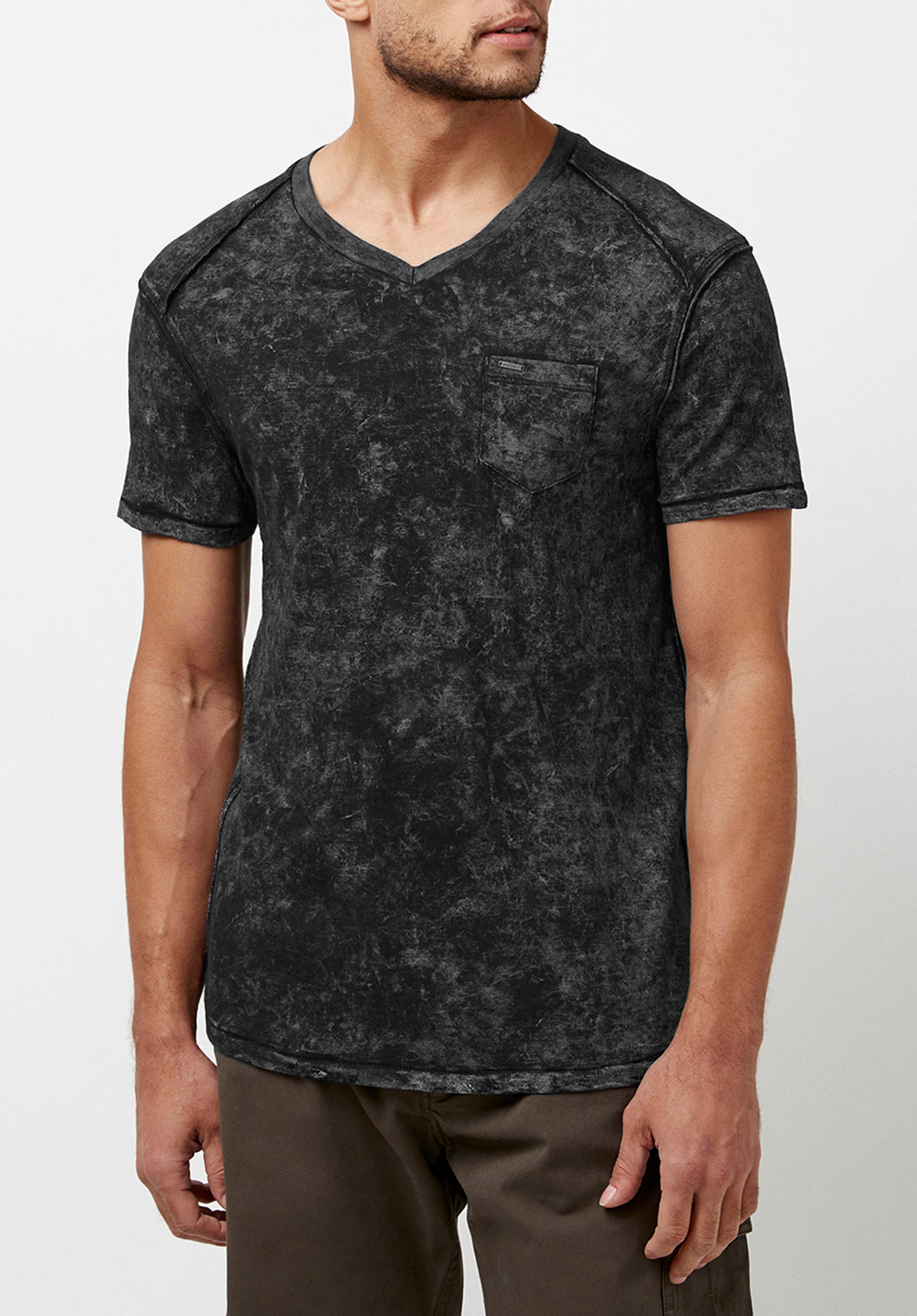 Kamiz Acid Wash Pocket T-Shirt - BM23839