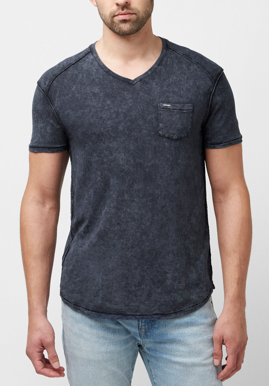 Kamiz Acid Wash Pocket T-Shirt - BM23839