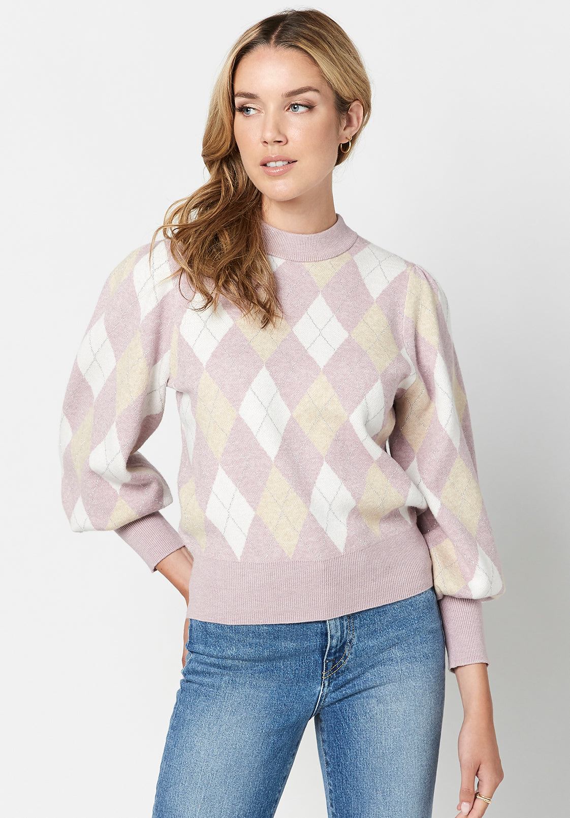 Voluminous Argyle Marta Sweater - SW0567H