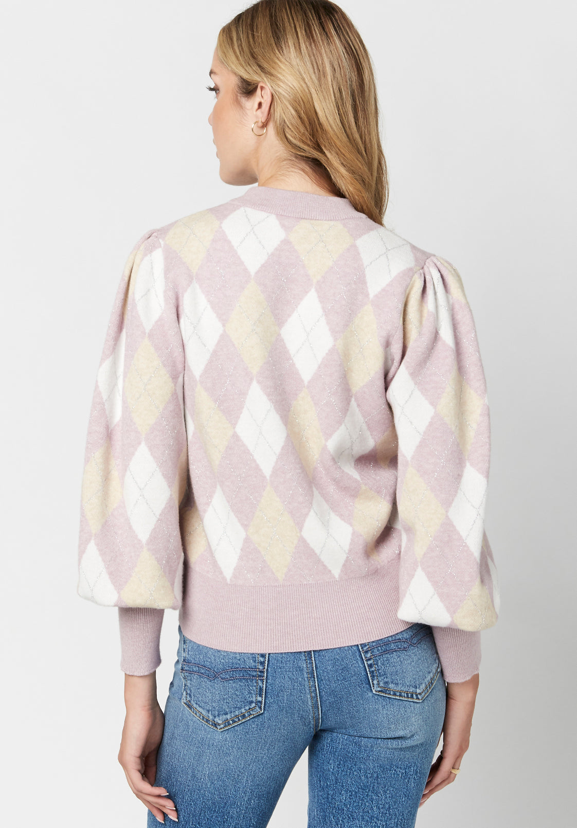 Voluminous Argyle Marta Sweater - SW0567H