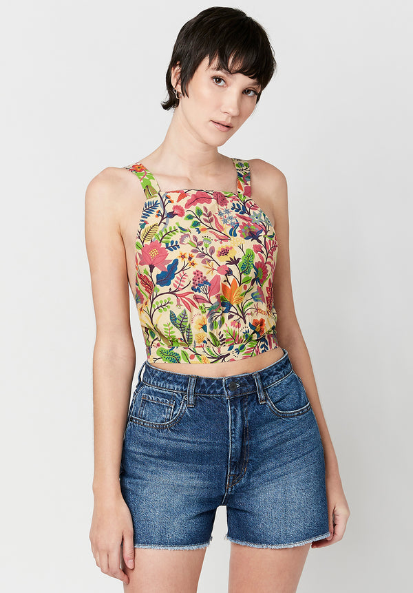 Urban Outfitters Uo Jayden Balloon Sleeve Bustier Top in Blue