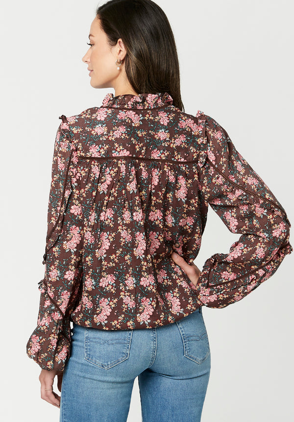 Ada Lightweight Cotton Floral Print Blouse