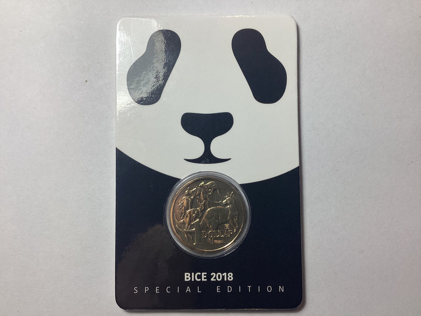 2018 $1 BICE Uncirculated Carded Coin. 'PANDA' Privy Mark | Ensleigh Coins