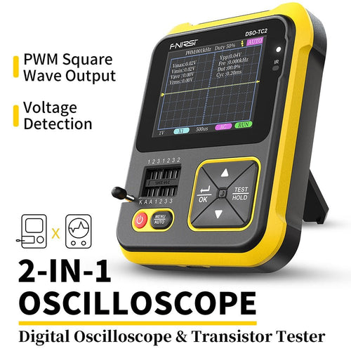 Fnirsi Handheld Digital Oscilloscope FNIRSI TC2 جهاز فحص القطع الإلكترونية و اوسلسكوب و مولد أشارة مدمج
