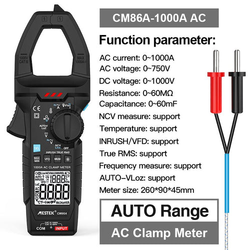 mestek CM86A Digital Current Clamp Meter 1000A AC