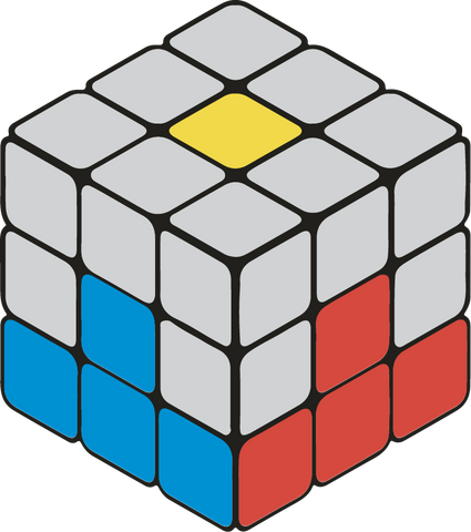 Rubik's Cube Face Jaune vers le Haut