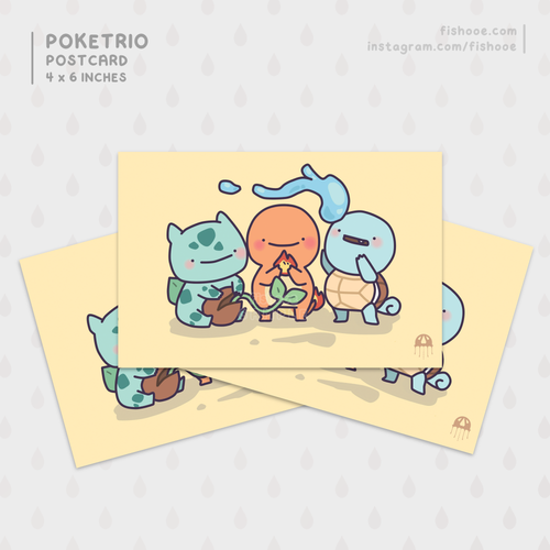 Pokemon Starter Stickers GEN 1-8 - Fishooe – fishooe