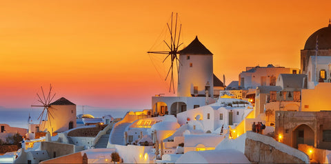 Sonnenuntergang in Santorini, Griechenland