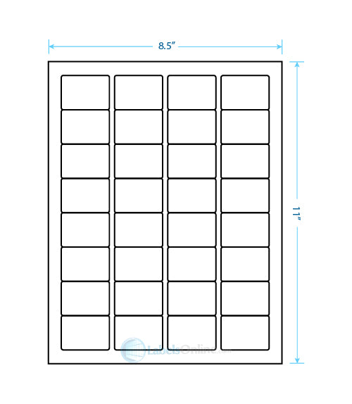 1.75" x 1.25" - 32 up - All Temp Freezer