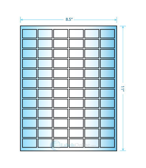 1" x 1" Barcode Labels - 80 up - High Gloss