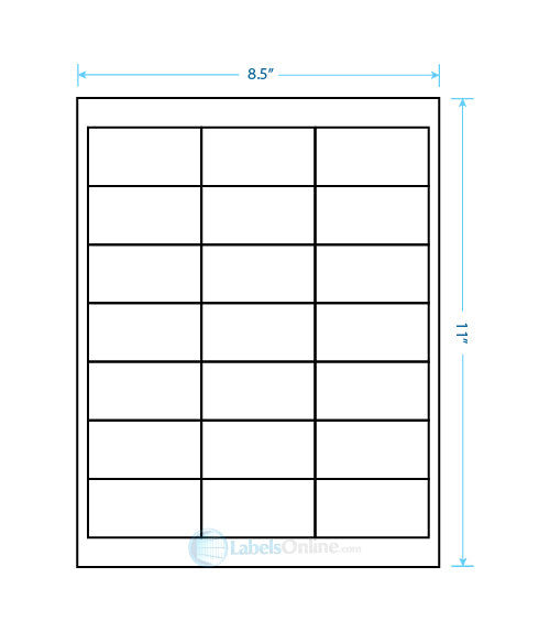 2.66" x 1.375" - 21 up - All Temp Freezer