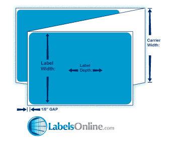 4" x 6" Fluorescent Floodcoated Direct Thermal Paper Label; Perforated; Fanfolded; 2 Stacks/carton (2,000 Labels/stack) - Fluorescent Blue PMS 801