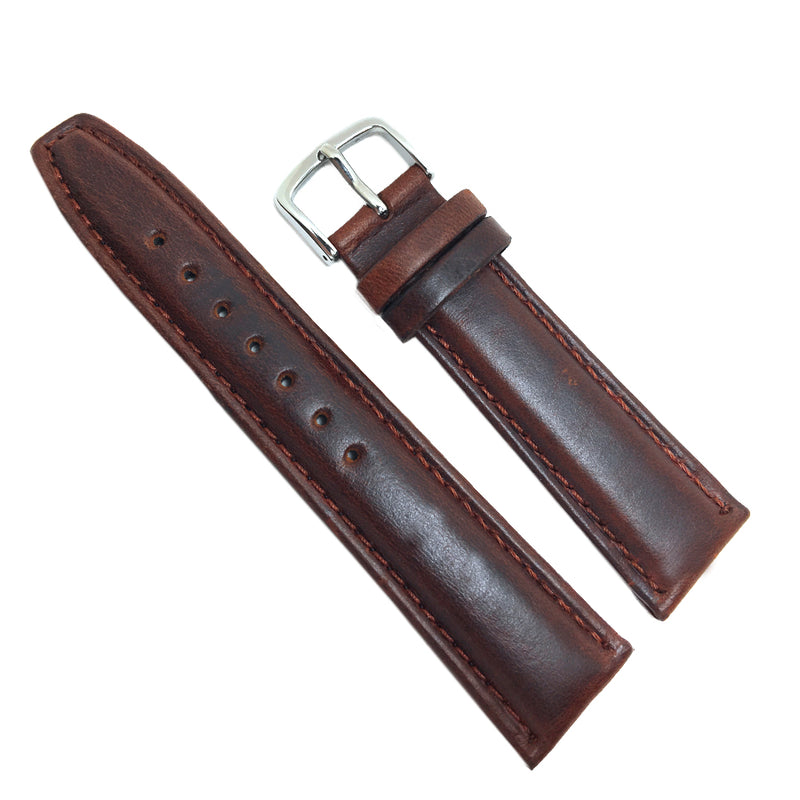 Hadley-Roma MS881 Brown Short oil tanned leather watch bands ...