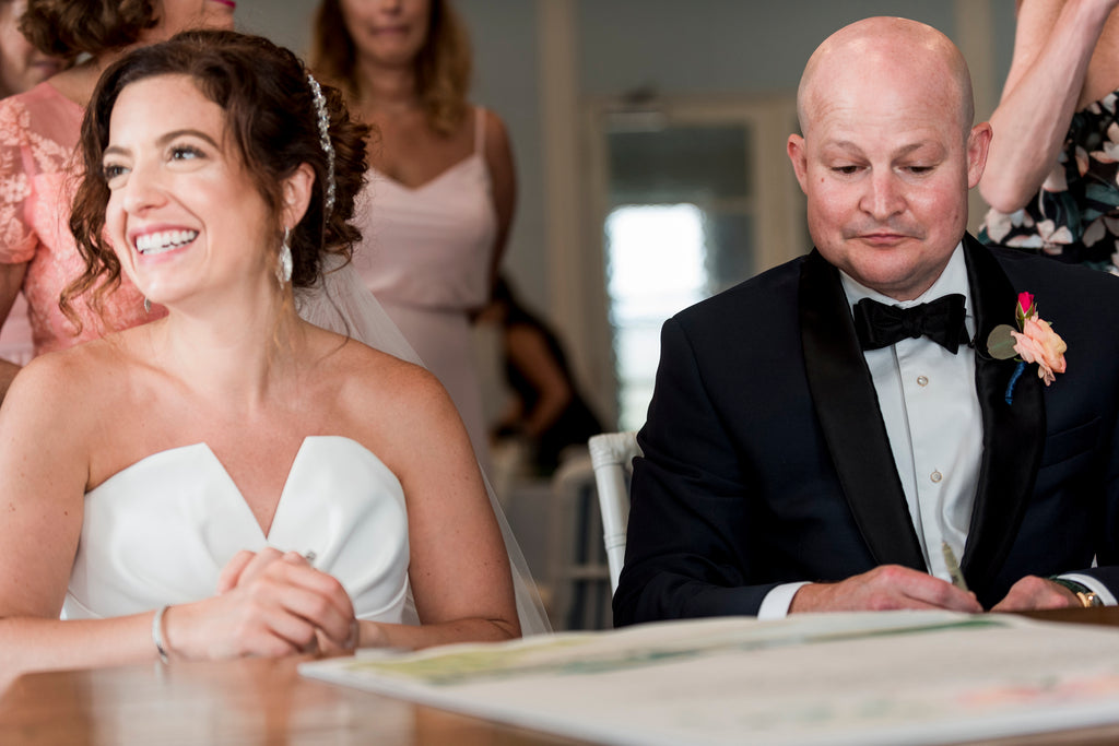 Melanie & James’ Beach Front Wedding at The Dunes Club in    Narragansett, Rhode Island | Tallulah Ketubahs