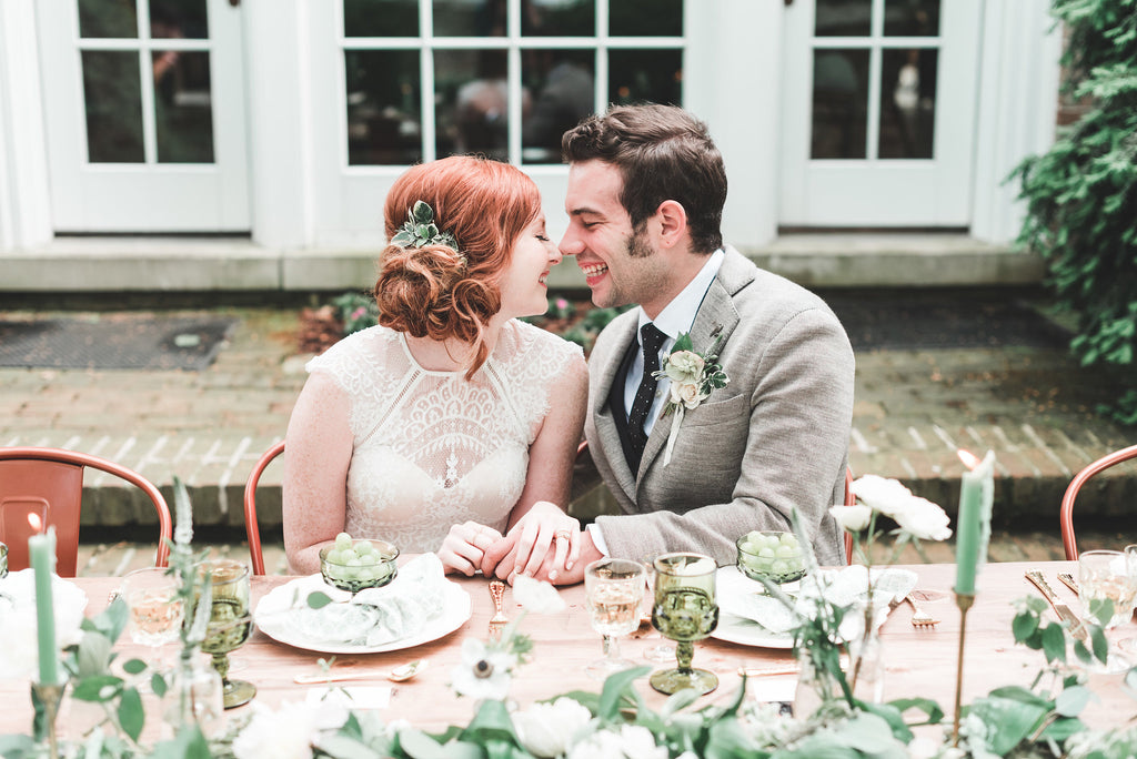 Greenery Aglow Styled Shoot at Drumore Estate | Tallulah Ketubahs