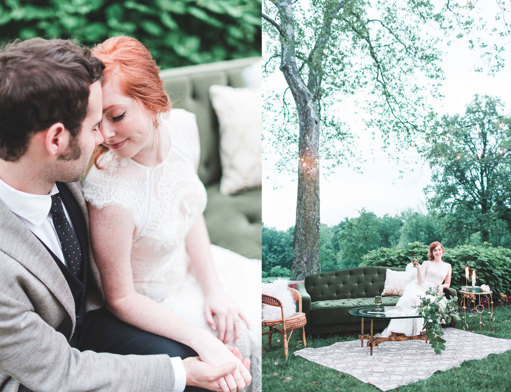 Greenery Aglow Styled Shoot at Drumore Estate | Tallulah Ketubahs