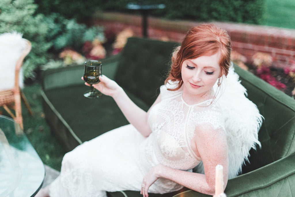 Greenery Aglow Styled Shoot at Drumore Estate | Tallulah Ketubahs