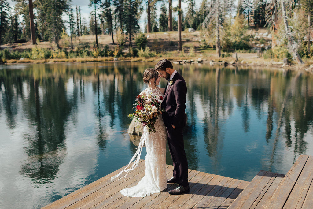 Kathleen & Carter's Rustic Autumnal Forrest Wedding in Kirkwood, California | Tallulah Ketubahs