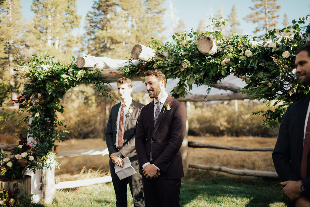 Kathleen & Carter's Rustic Autumnal Forrest Wedding in Kirkwood, California | Outdoor Ceremony Under the Chuppah | Tallulah Ketubahs