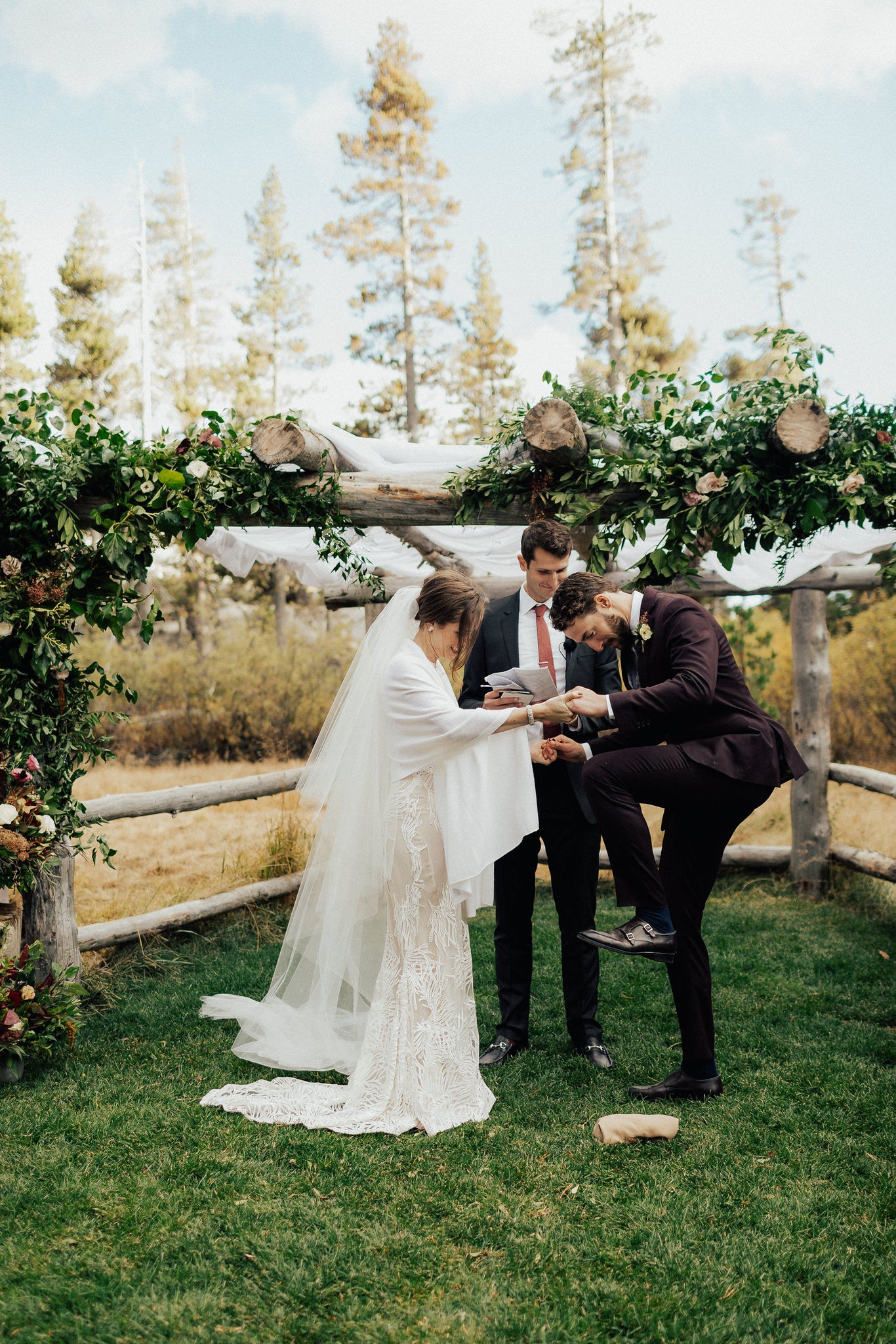 Kathleen & Carter's Rustic Autumnal Forrest Wedding in Kirkwood, California | Smashing the Glass | Tallulah Ketubahs
