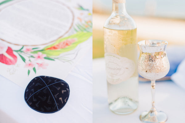 Gabrielle & Daniel - Wedding at The Ritz-Carlton Bacara, Santa Barbara | Signing the Ketubah | Tallulah Ketubahs