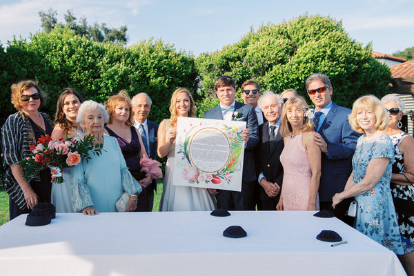 Gabrielle & Daniel - Wedding at The Ritz-Carlton Bacara, Santa Barbara | Signing the Ketubah | Tallulah Ketubahs