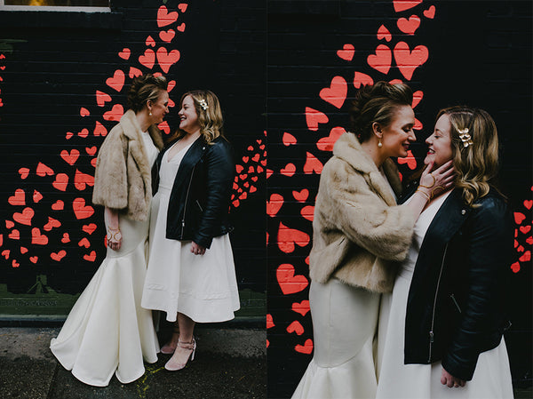 Jenna and Emily's Hip and Intimate Interfaith & Same-Sex Wedding in New York City | Tallulah Ketubahs