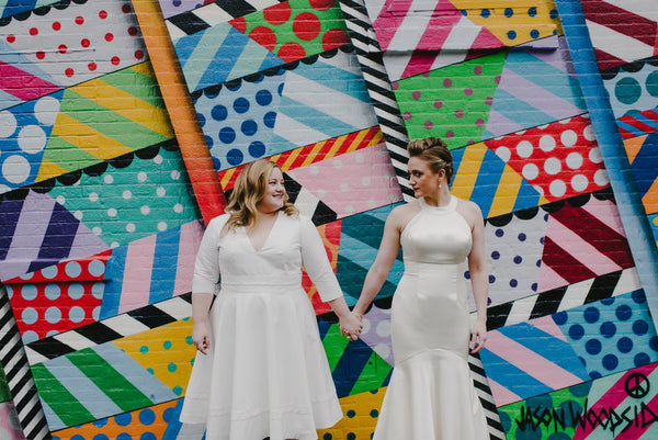 Jenna and Emily's Hip and Intimate Interfaith & Same-Sex Wedding in New York City | Tallulah Ketubahs