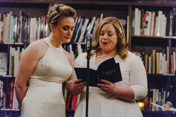 Jenna and Emily's Hip and Intimate Interfaith & Same-Sex Wedding in New York City | Tallulah Ketubahs