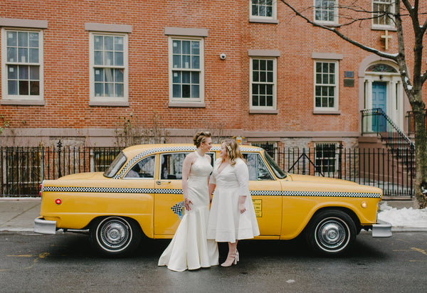 Jenna and Emily's Hip and Intimate Interfaith & Same-Sex Wedding in New York City | Tallulah Ketubahs