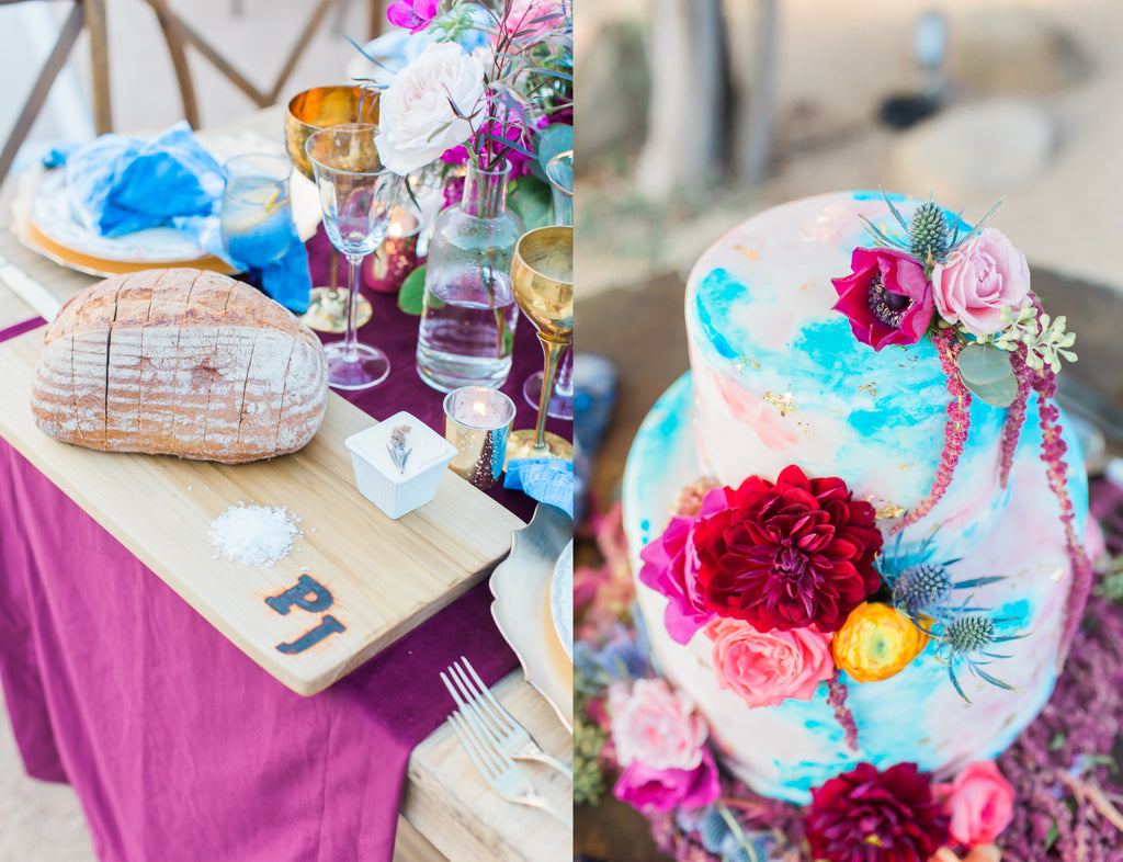 Courtney & Sam Beautiful Boho Wedding in Santa Barbara | Colorful Boho Wedding Decor | Tallulah Ketubahs