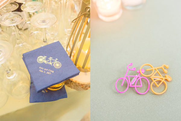 Amy & Craig's Wedding at Woodend Sanctuary | Custom Bicycle Napkins and Pins | Tallulah Ketubahs