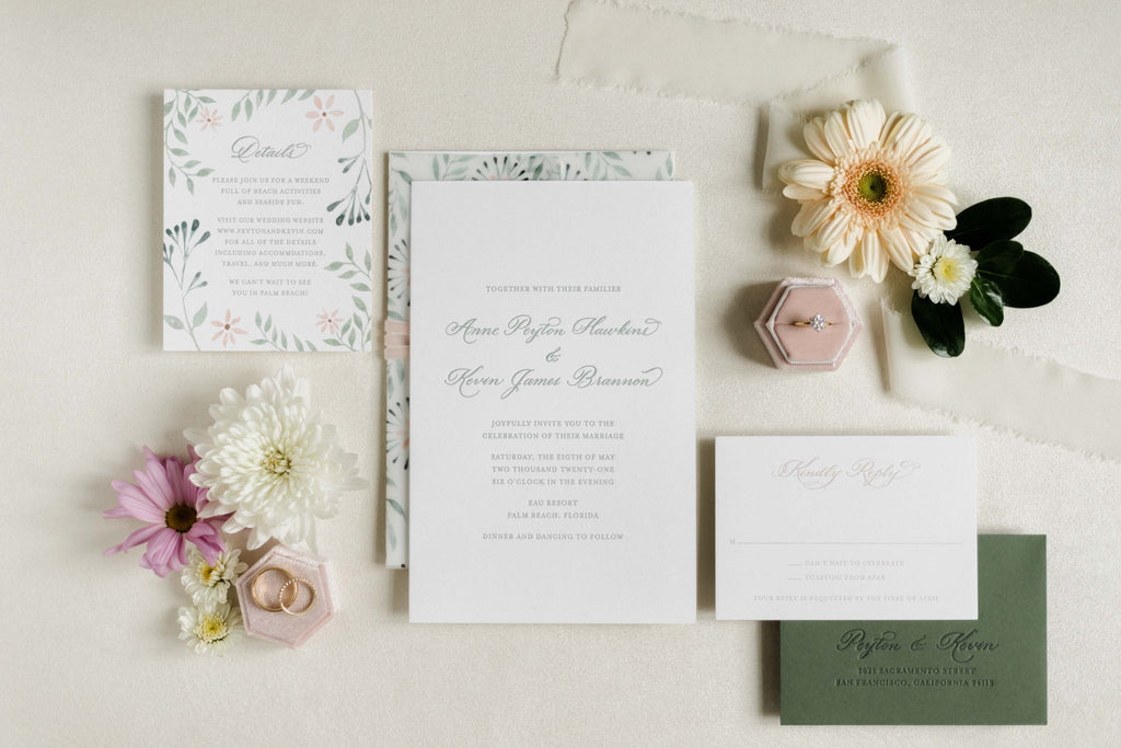 Semi-Custom Wedding Invitations Giveaway | Tallulah Ketubahs & Etiquette Design Co | Auburn Jewelry